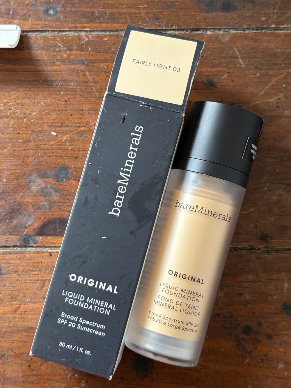 💕💋Bareminerals Original Liquid Mineral Foundation fairly Light 03
